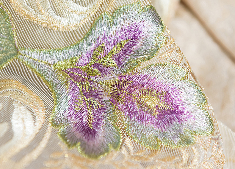 欧式田园风格窗帘布成品窗帘豪华雪尼尔刺绣客厅卧室阳台窗纱批发