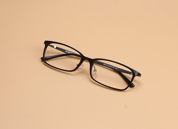 新款碳纤维眼镜框近视男女超轻简约全方框塑钢钨碳光学镜架6001