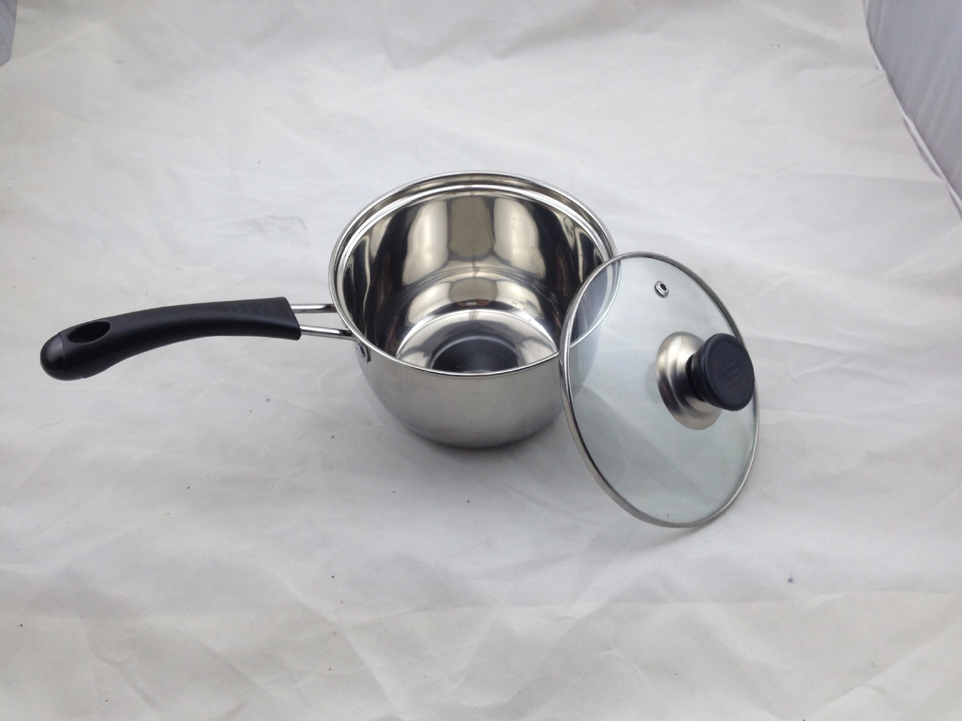 厂家批发韩式奶锅 不锈钢单柄奶锅 泡面锅 牛奶锅 烹饪厨具