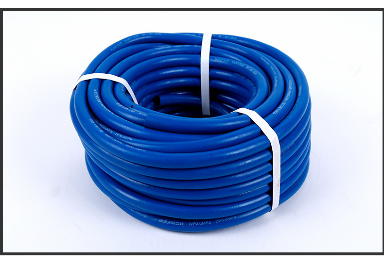 【厂家直销】工业级高压橡胶软管 氧气乙炔管优质三胶两线管8mm