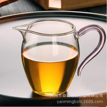 手工耐热玻璃公道杯茶海分茶器加厚大号茶海功夫茶具配件