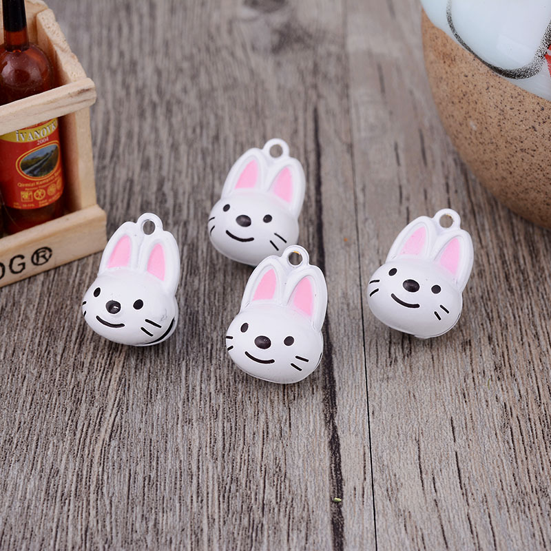 小白兔铃铛批发 创意可爱环保彩绘铃铛 手链用品宠物用品铃铛热卖