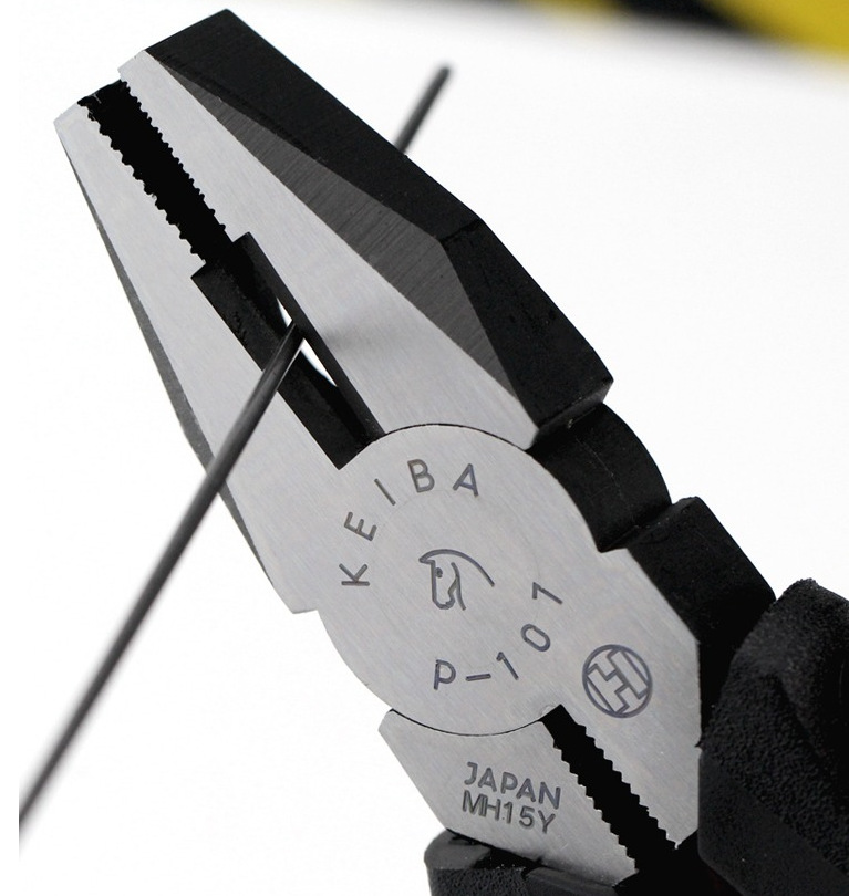 日本原装马牌p-107寸电工平咀钳 老虎钳 铁丝断线剪钳 钢丝钳