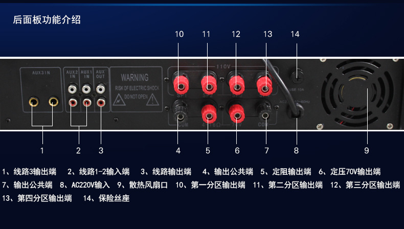 公共广播功率放大器 ,颂声-1.5p机关;学校;大型的宾馆