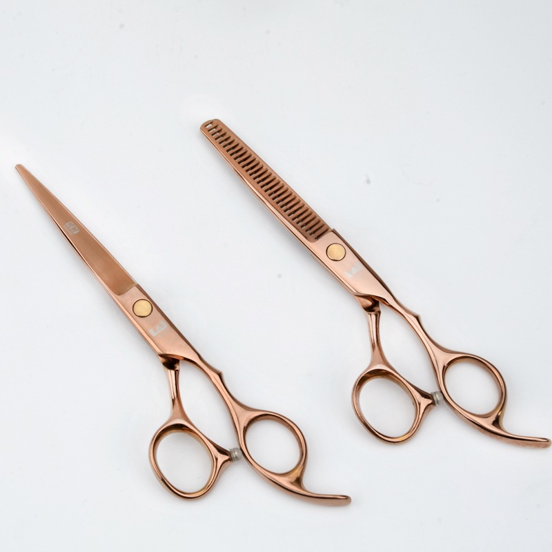 火匠金色美发剪刀彩色蓝色专业理发剪刀剪头发剪刀套装批发