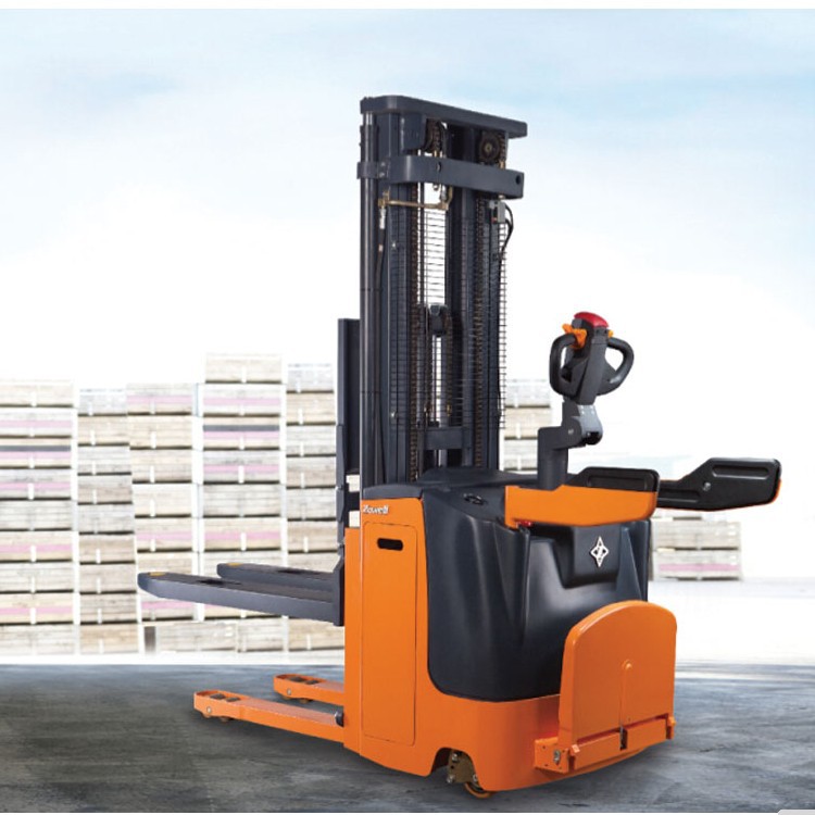 电动推垛车15t站驾式电动推高车卓一电动叉车