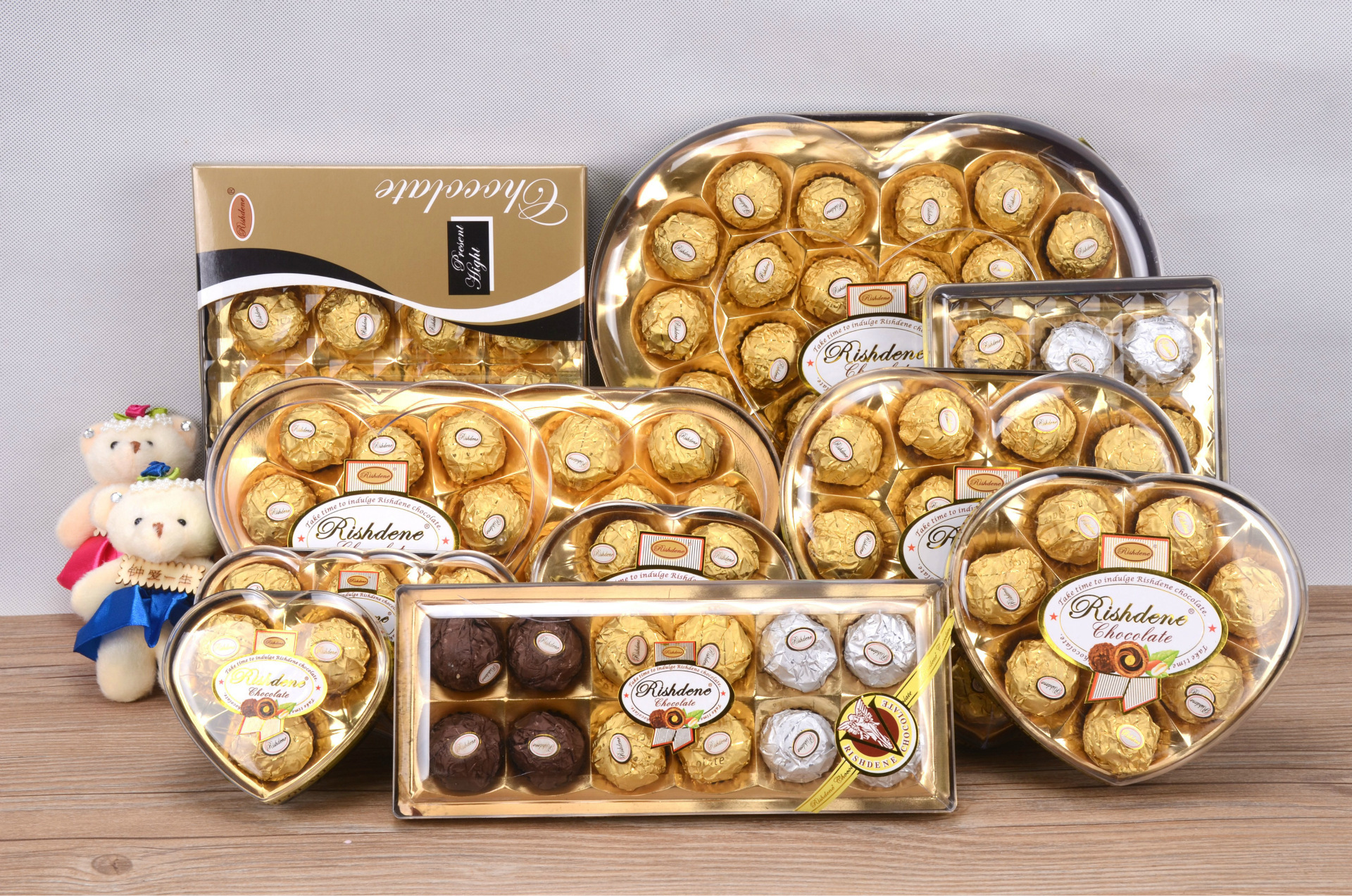 金莎巧克力作费列罗费雷罗双心t5粒礼盒装结婚庆喜糖休闲食品