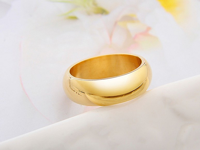 光面戒指 镀925银玫瑰金黄金色指环饰品 经典永恒圆形款式