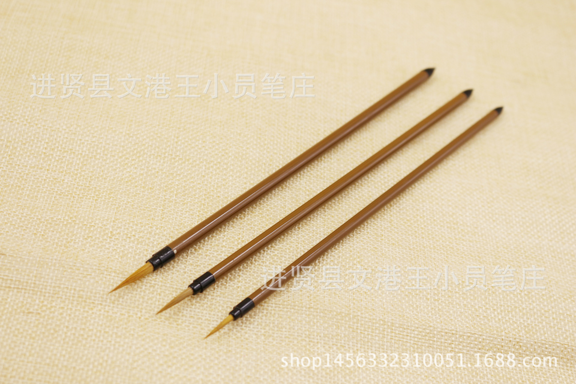 文房四宝 叶筋毛笔 狼毫勾线笔 小伊纹 书法美术花枝俏 绘图毛笔