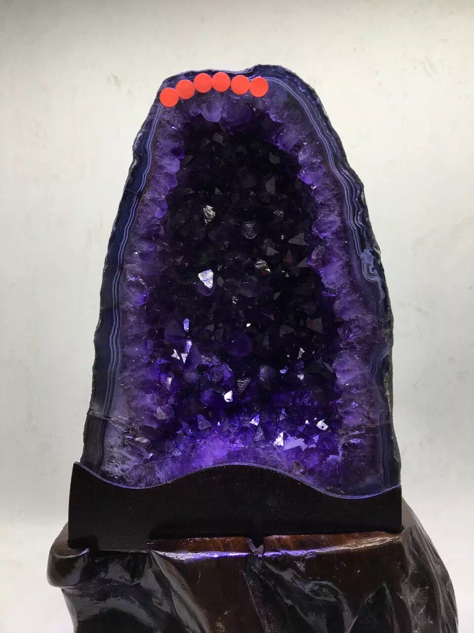 巴西天然紫晶洞摆件 紫水晶洞玛瑙聚宝盆摆件 开业居家摆件