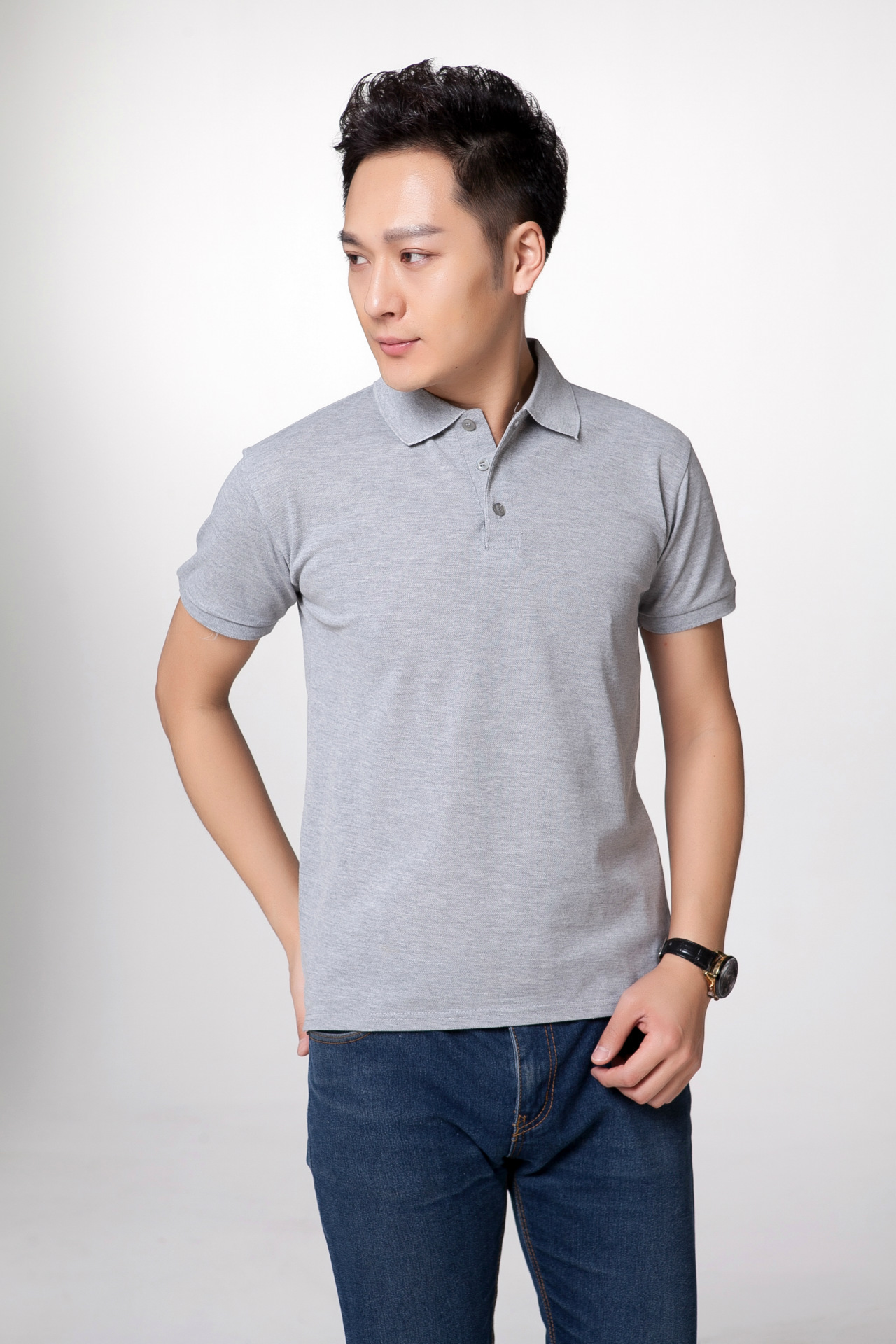 广告衫定制新款短袖翻领t恤diy定做文化衫工装印图印字