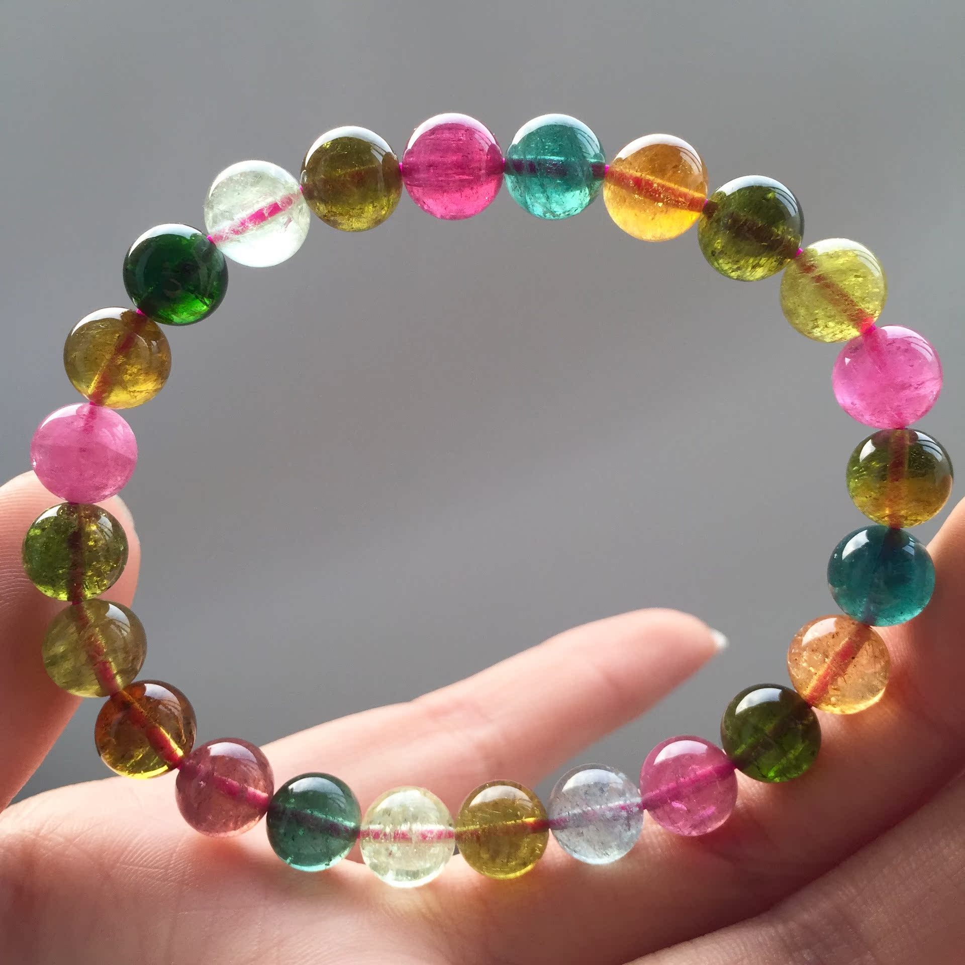 艺展珠宝天然碧玺手链民族风女式手串手饰厂家直销巴西碧玺