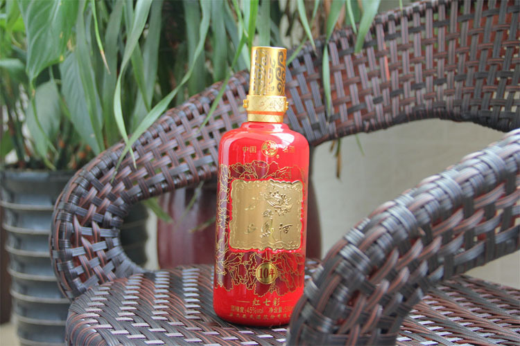 45度西凤酒红七彩10十年婚宴喜庆用酒l国产绵柔凤香型白酒特价