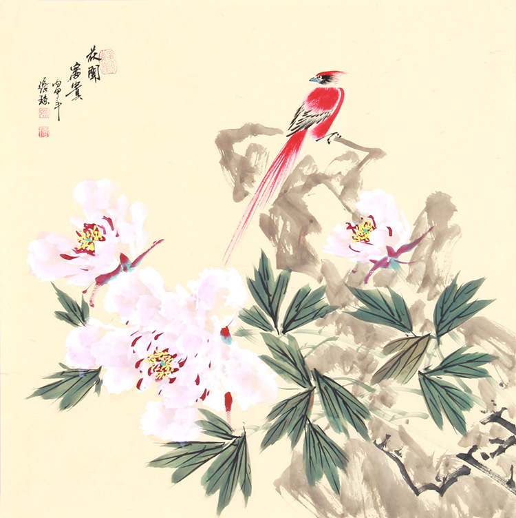 礼品工艺 美术工艺品 书画工艺品 国画 字画手绘花鸟画 一件代发家居