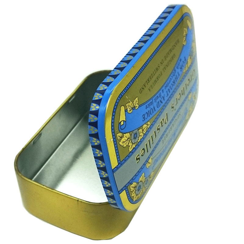 厂家定制小铁盒 润喉糖铁盒 口香糖包装盒马口铁 长方形铁盒