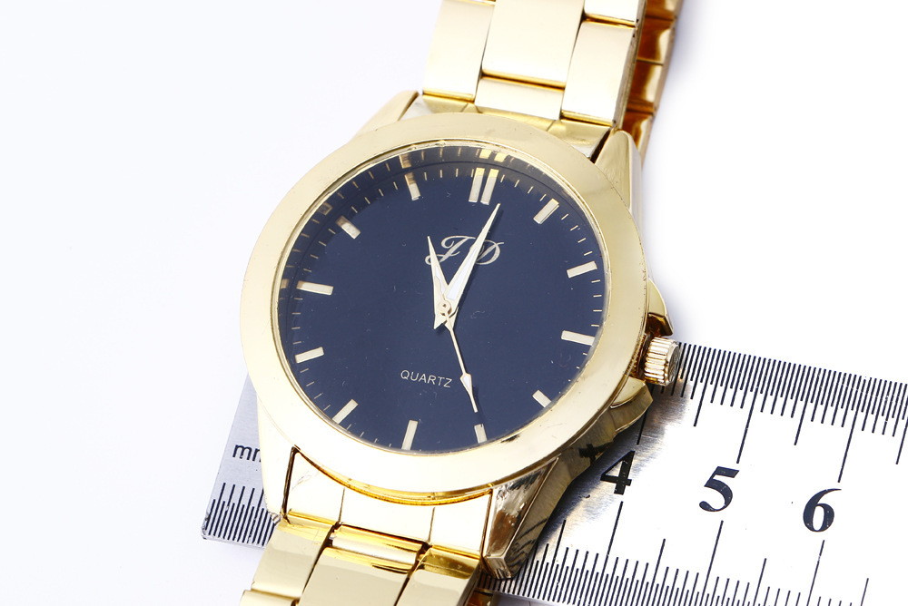 合金浅jd金色手表455 石英手表 流行时尚礼品手表 有现货