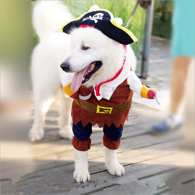 宠物变身装海盗狗衣服套装海盗变身装泰迪狗衣服万圣节圣诞节服饰