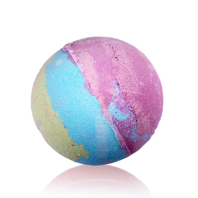 泡澡爆炸球 彩虹花香 色彩斑斓 爆炸盐精油 泡腾盐球厂家oem