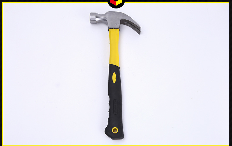 厂家直销维修家用铁榔头锤子 起钉拔钉锤敲钉锤 包塑柄精品羊角锤