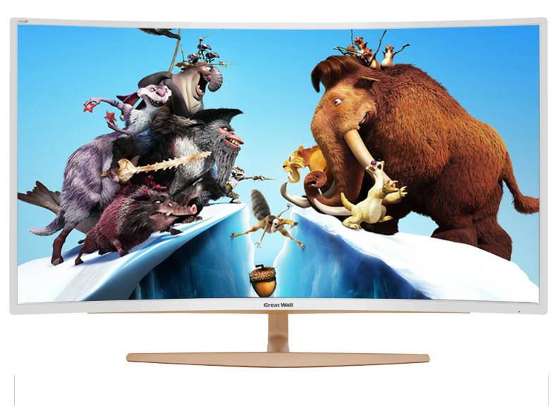长城 网吧网咖游戏电竞 40寸不闪屏 r3000曲面屏显示器40cl26r/w