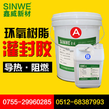 SINWE901B黑色环氧树脂AB灌封胶防拆卸保密防水耐高温电子防水胶