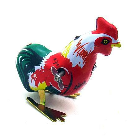 ms205铁皮公鸡 铁皮跳鸡 怀旧复古玩具 铁皮玩具批发