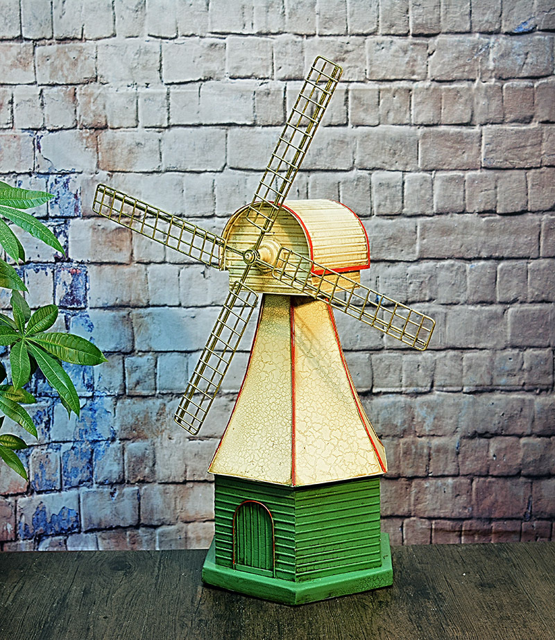 外贸尾货装饰品创意复古风车模型大型家居摆设工艺品 大风车礼品