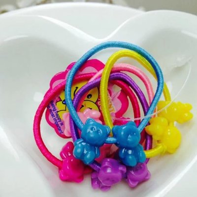 韩国可爱宝宝头绳女童发圈皮筋头饰品批发儿童卡通彩色发绳不伤发