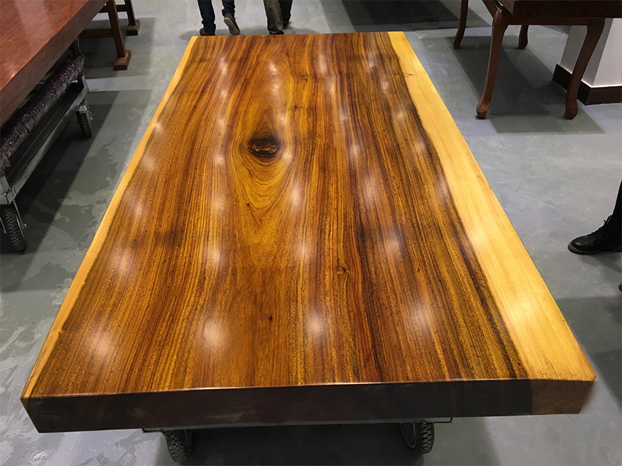 非洲奥坎大板老板办公桌 全实木大班台原木简约餐桌画案 一件.
