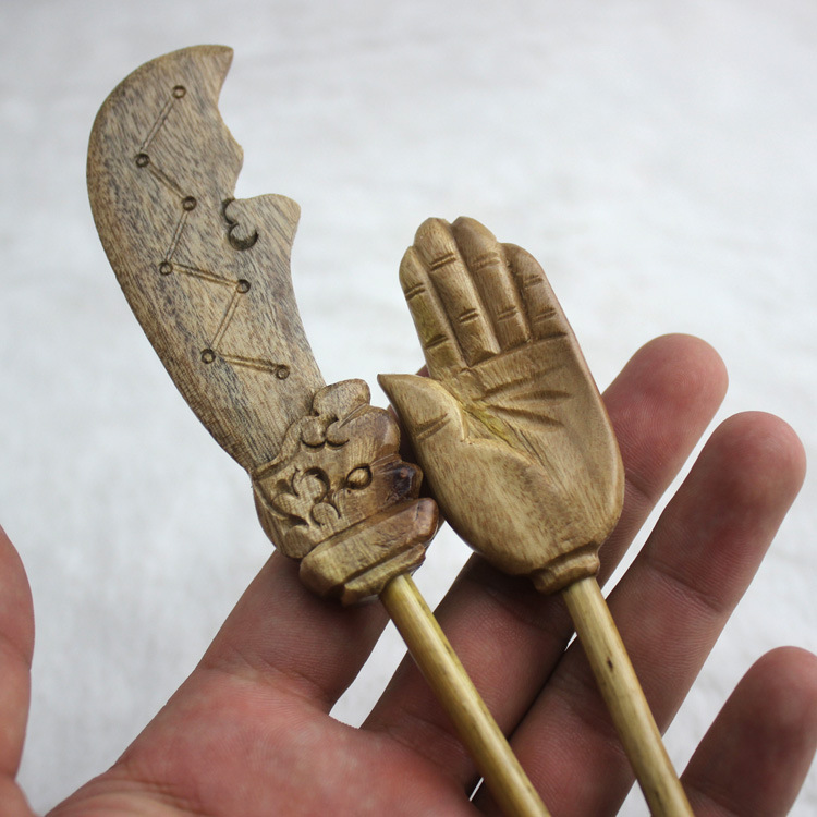 佛教用品施食器佛手刀焰口法器出食器法会佛手出食刀施食 手工艺