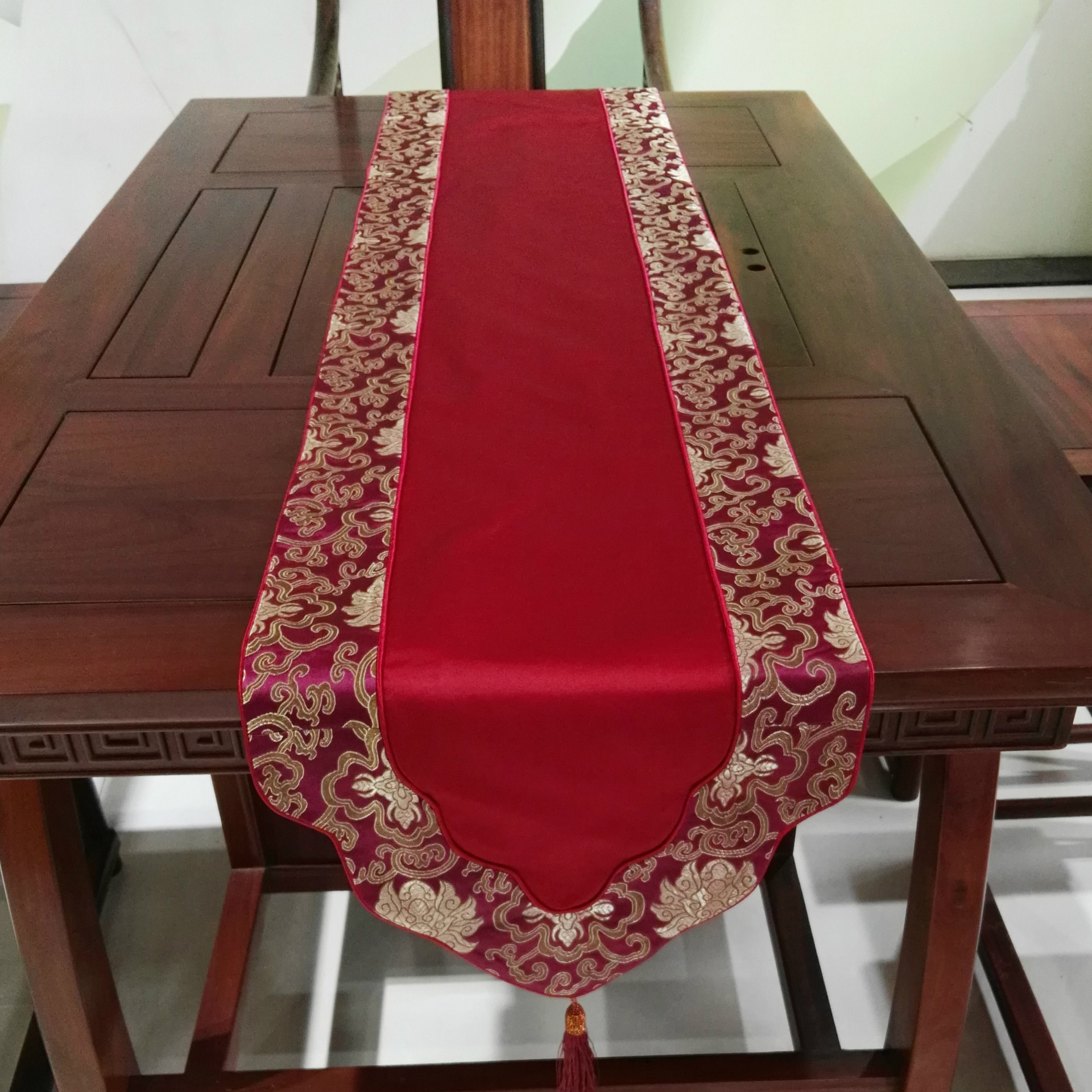 中式古典桌旗欧式奢华长条餐桌布艺现代简约茶几布鞋柜电视柜盖布