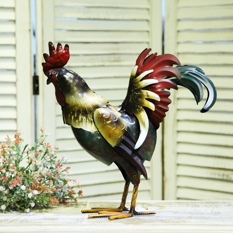 大号铸铁大公鸡 铁公鸡 镇宅鸡王大母鸡工艺品风水家居摆件
