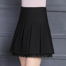 2023春季高腰蕾丝短裙韩版修身百褶裙百搭显瘦半身裙子厂家直销