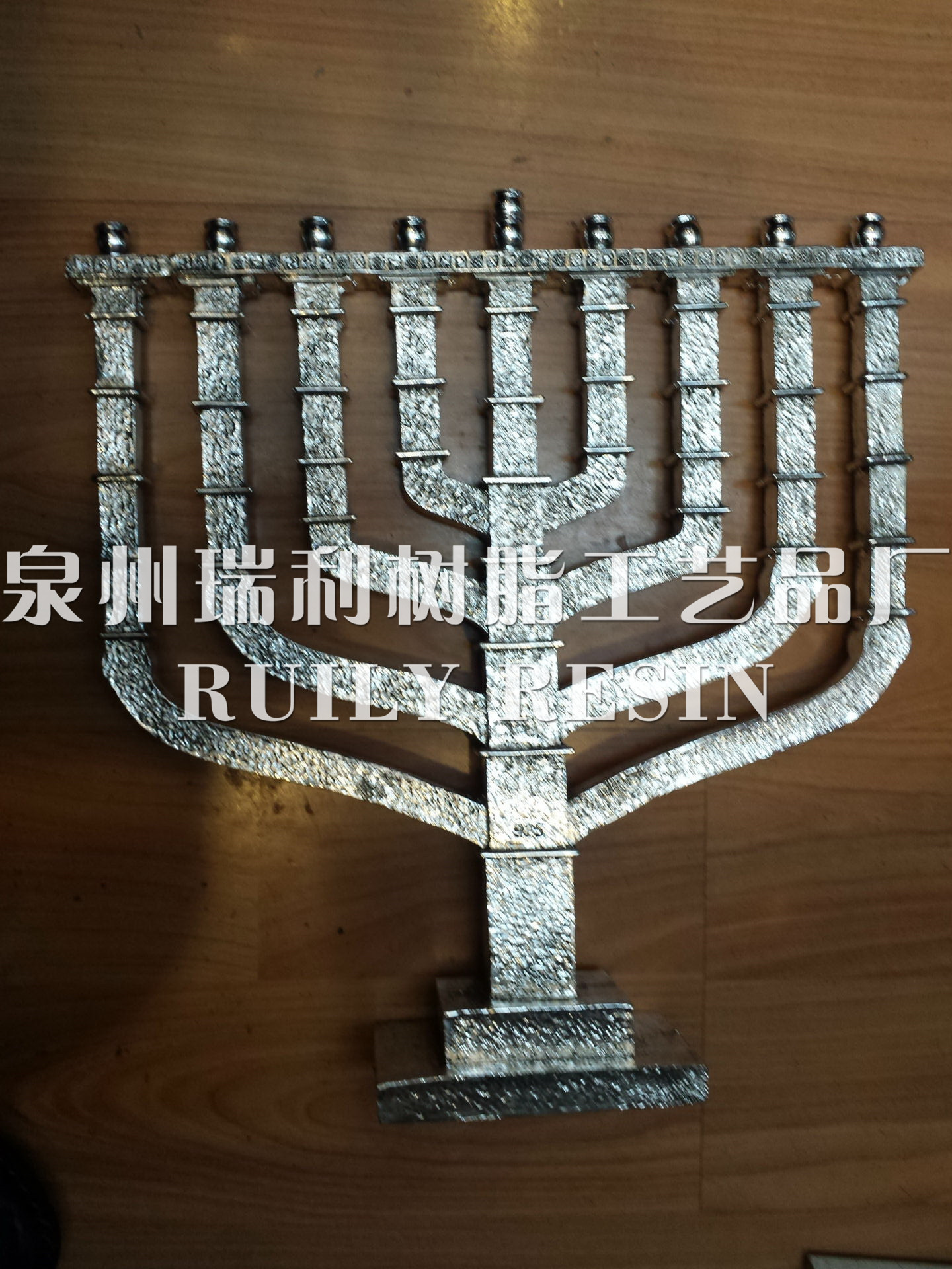 树脂工艺品 宗教摆件 电镀九头烛台