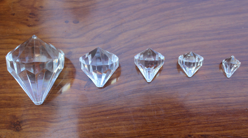 亚克力注塑30mm钻石球 灯饰配件钻石球 挂件吊坠工艺品配件钻石球