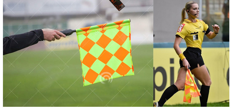 足球裁判巡边旗 边裁旗 裁判装备足球比赛