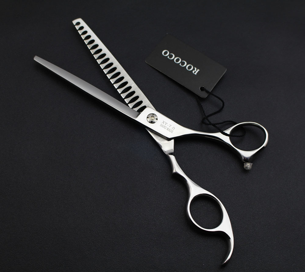 0寸 亮光 鱼骨剪 宠物美容剪刀 牙剪打薄剪去发量50%