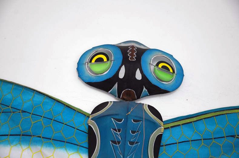 传统纯手工竹子骨架立体装饰风筝仿真丝材质彩绘精品立体蜻蜓风筝