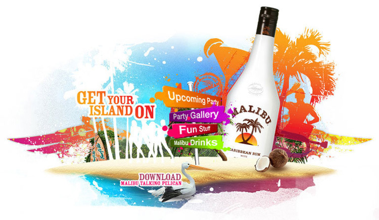 进口洋酒批发 malibu马利宝椰子朗姆酒700ml原装进口鸡尾酒基酒