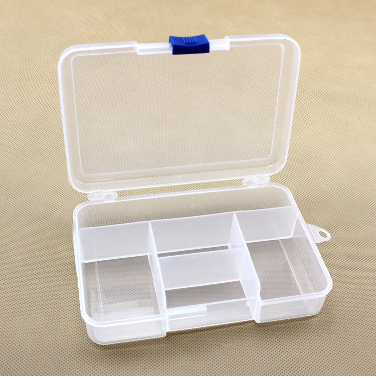 5格pp滑扣加厚塑料盒零件盒组合式元件盒螺丝盒小工具盒配件盒