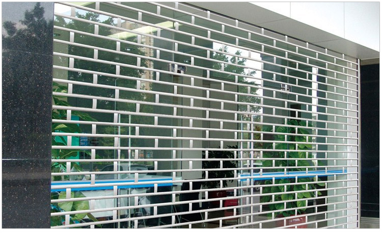 东莞金盛厂家直销电动卷帘门透明防盗水晶卷闸门遥控自动大门