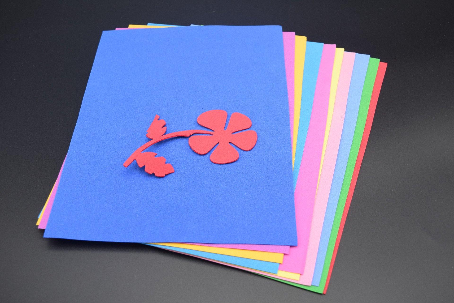 批发16k彩色海绵纸泡沫纸儿童 diy材料压花器用纸