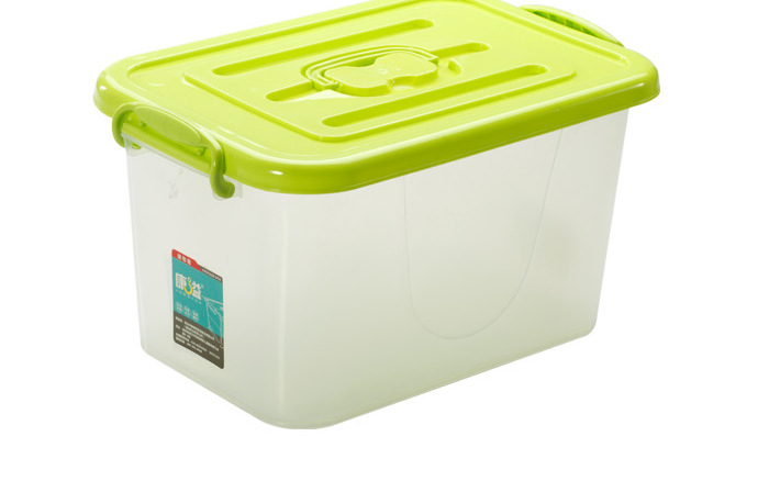 康溢收纳箱塑料储存箱零食收纳盒储物箱透明