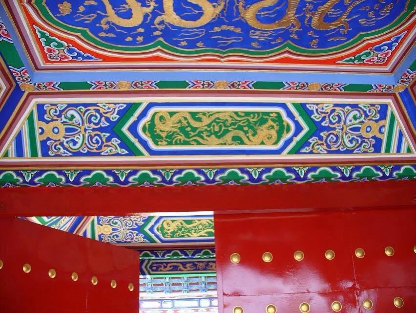 古建筑彩绘 古建筑漆画 走廊手绘 亭子彩绘 景观彩绘 旅游区彩绘