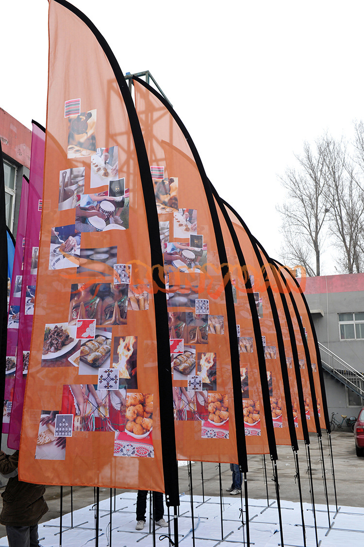 北京润源盛发旗帜有限公司 供应信息 广告条幅 特型双透沙滩旗 特型双