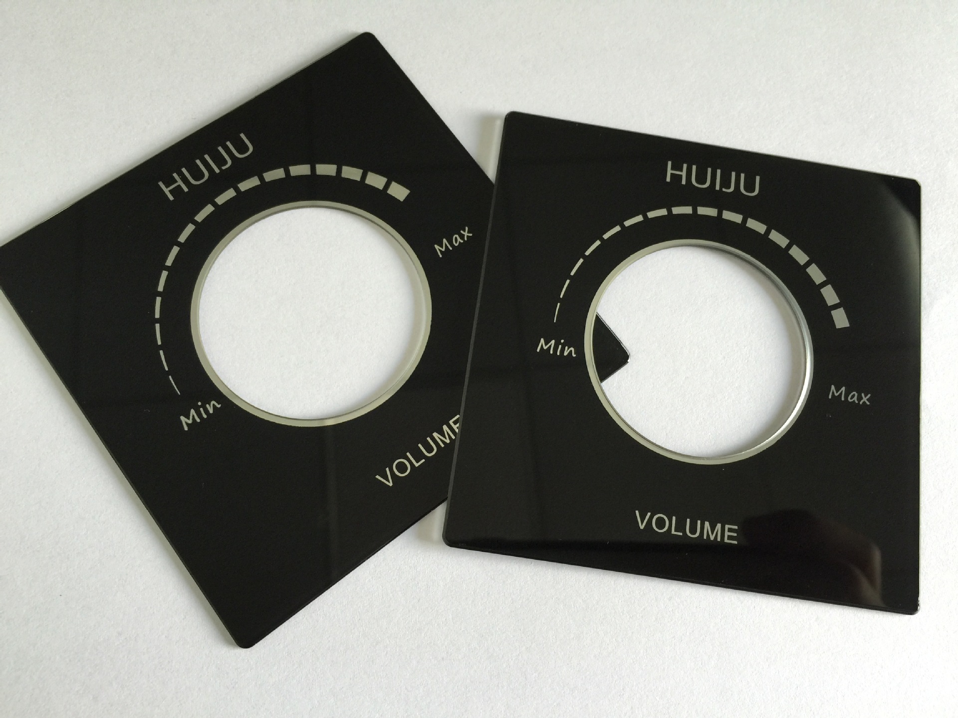 智能家居触摸产品盖板丝印玻璃定制 异形打孔镜片钢化玻璃面板