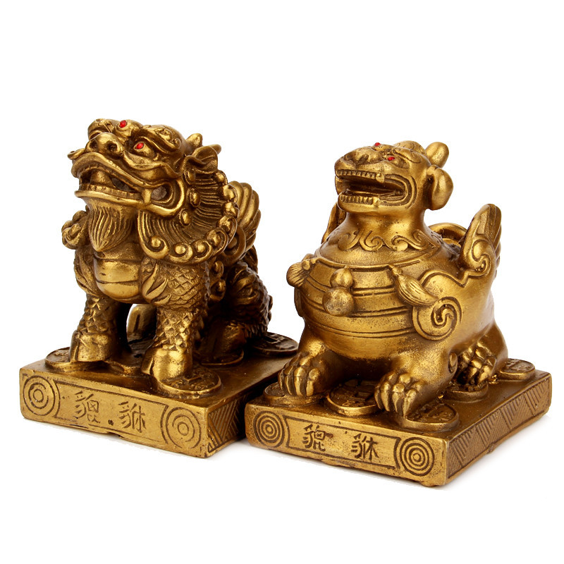 黄铜摆件皮丘铜貔貅铜器金属工艺品家居办公室摆件