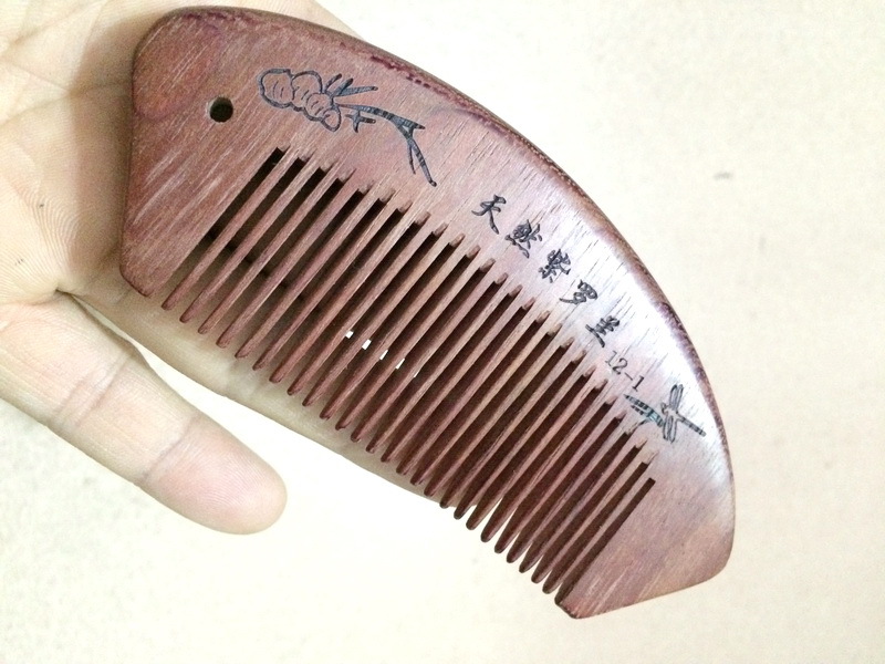 紫罗兰紫心木梳子 按摩美发梳结婚喜庆送礼梳密齿多款紫檀梳