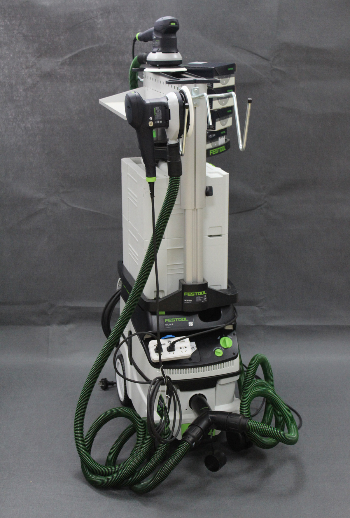 festool德国费斯托干磨机ets150吸尘器ct26e集尘一拖二打磨机套装
