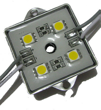 led模组 5050 四灯 广告发光字灯箱铁壳防水模块 绿光/蓝光/黄光